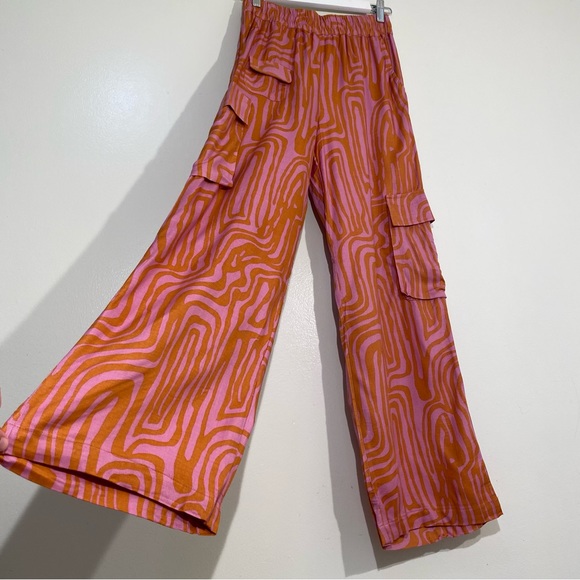 UO Purple Sophie Printed Pull On Pants size XS - Picture 3 of 12